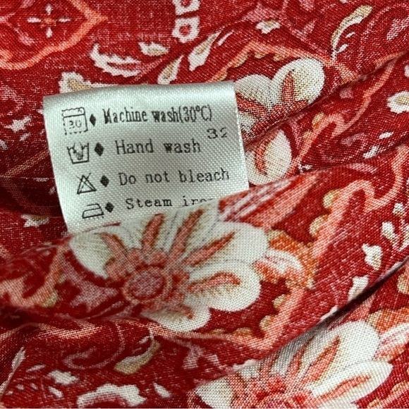 Zesica floral type print wrap dress v-neck short sleeve women’s size L - Picture 12 of 16